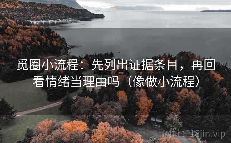 觅圈小流程：先列出证据条目，再回看情绪当理由吗（像做小流程）